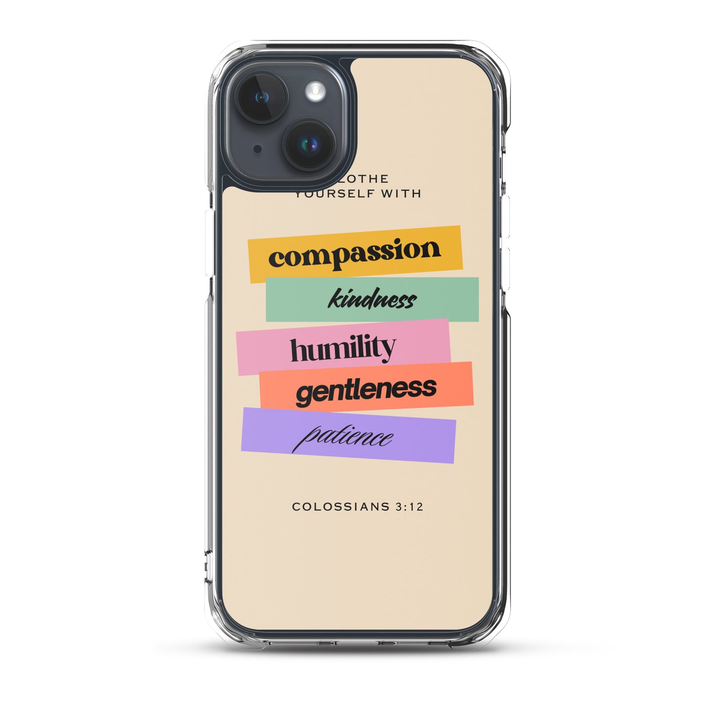 Colossians 3:12 Clear Case for iPhone®