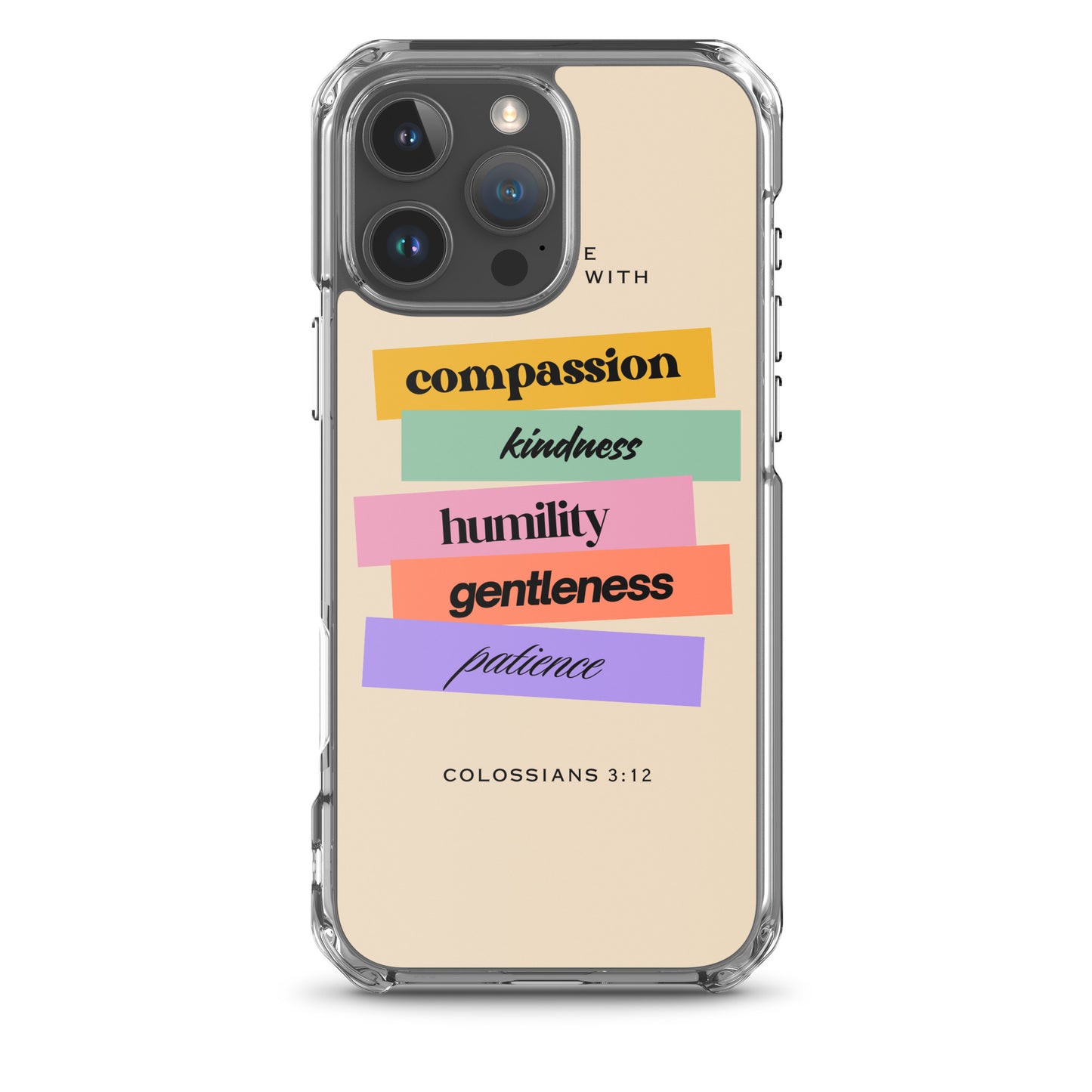 Colossians 3:12 Clear Case for iPhone®